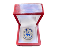 Introducing the Dodgers 2024 World Series replica ring, now available in a limited collectors edition. Display your team pride with this stunning piece of memorabilia from their championship victory. Get yours today and show off your Dodgers spirit in style!